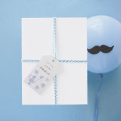 Tea Party Blauw China Wit Kant Jongen Baby shower Cadeaulabel