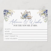 Tea Party Bloemen Vrijgezellenfeest Advies en wens Informatiekaartje (Voorkant)