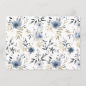 Tea Party Bloemen Vrijgezellenfeest Advies en wens Informatiekaartje (Achterkant)