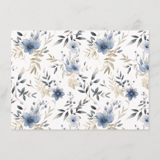 Tea Party Bloemen Vrijgezellenfeest Advies en wens Informatiekaartje (Achterkant)