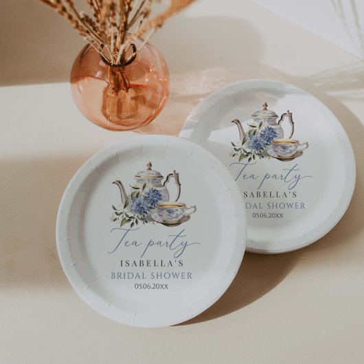 Tea Party Bloemen Vrijgezellenfeest Papieren Bordje