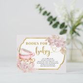 Tea Party Books for Baby Uitnodiging Briefkaart (Staand voorkant)