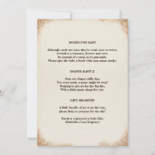  Tea Party Boys Baby shower Kaart (Achterkant)