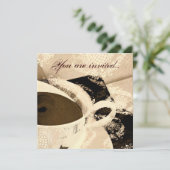 Tea party bridal doucheregeluitnodiging kaart (Staand voorkant)