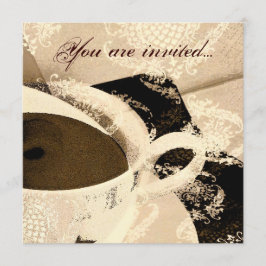 Tea party bridal doucheregeluitnodiging kaart