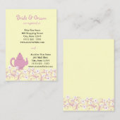 Tea Party Bridal Registry Kaart (Voorkant / Achterkant)