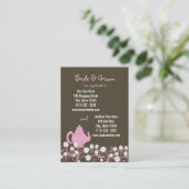 Tea Party Bridal Registry Kaart (Staand voorkant)