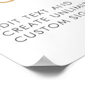 Tea Party Bridal Shower Custom Sign -  16x20  Poster (Hoek)