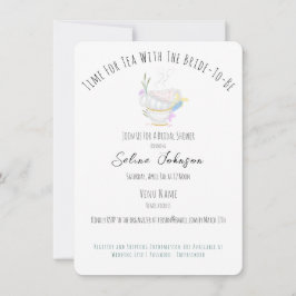 Tea Party Bridal Shower Invitation Feestdagenkaart