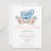 Tea Party Bridal Shower Invitation Kaart (Voorkant)