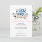 Tea Party Bridal Shower Invitation Kaart (Staand voorkant)