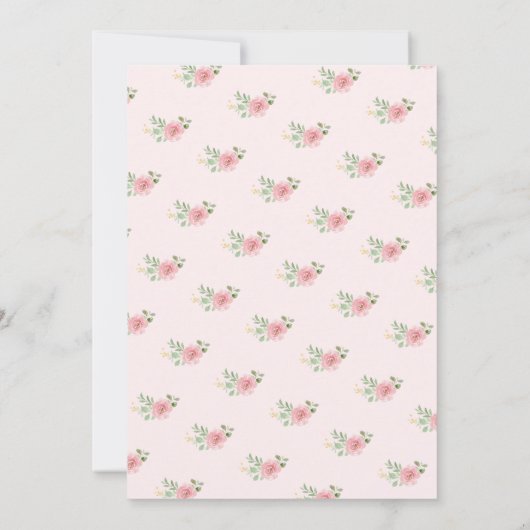 Tea Party Bridal Shower Invitation Kaart (Achterkant)