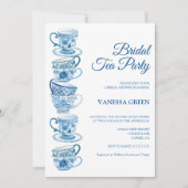 Tea Party Bridal Shower Invitation Kaart (Voorkant)