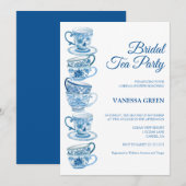 Tea Party Bridal Shower Invitation Kaart (Voorkant / Achterkant)