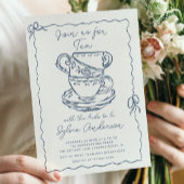 Tea Party Bridal Shower Invitation Kaart