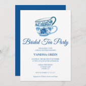 Tea Party Bridal Shower Invitation Kaart (Voorkant / Achterkant)