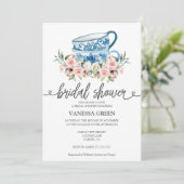 Tea Party Bridal Shower Invitation Kaart (Staand voorkant)