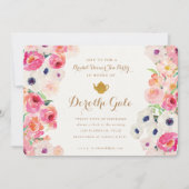 Tea Party Bridal Shower Invitation Kaart (Voorkant)