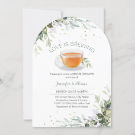 Tea Party Bridal Shower Invitation Kaart