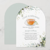 Tea Party Bridal Shower Invitation Kaart (Voorkant / Achterkant)
