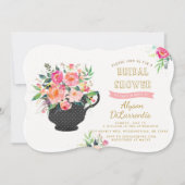 Tea Party Bridal Shower Invitation Kaart (Voorkant)