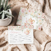 Tea Party Bridal Shower Recipe Informatiekaartje