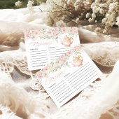 Tea Party Bridal Shower Recipe Informatiekaartje