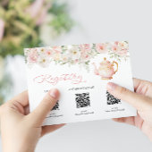 Tea Party Bridal Shower Registry Card Enclosure Informatiekaartje