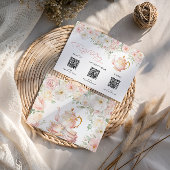 Tea Party Bridal Shower Registry Card Enclosure Informatiekaartje