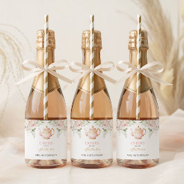 Tea Party Bridal Shower Sparkling Wijnetiket