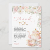 Tea Party Bridal Shower Thank You Card Bedankkaart (Voorkant)