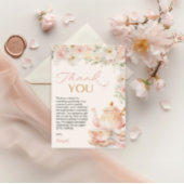 Tea Party Bridal Shower Thank You Card Bedankkaart