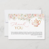 Tea Party Bridal Shower Thank You Card Bedankkaart (Voorkant)