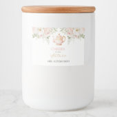 Tea Party Bridal Shower Voedselcontainer Etiket (Voorkant)