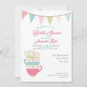 Tea Party Bridal Wedding Shower - Gepersonaliseerd Kaart (Voorkant)