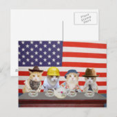Tea Party Briefkaart (Voorkant / Achterkant)
