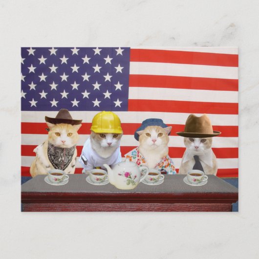 Tea Party Briefkaart (Voorkant)