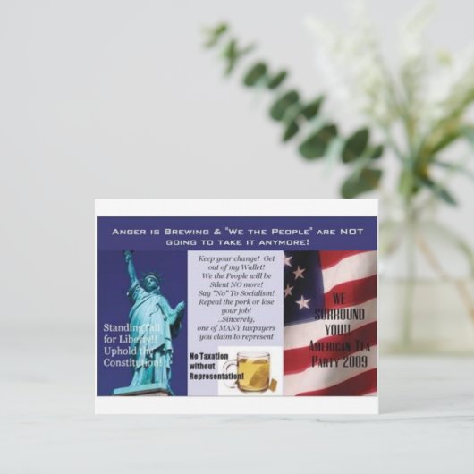 Tea Party Briefkaart (Staand voorkant)