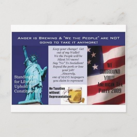 Tea Party Briefkaart (Voorkant)