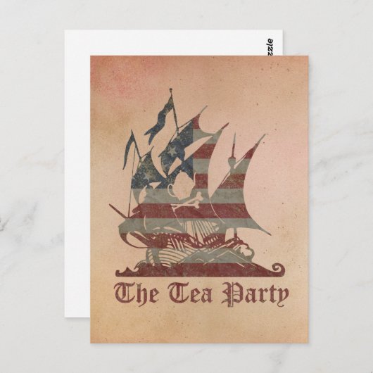Tea Party Briefkaart (Voorkant / Achterkant)