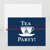 Tea Party. Briefkaart (Voorkant / Achterkant)