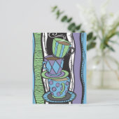 Tea Party Briefkaart (Staand voorkant)