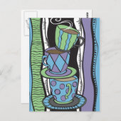 Tea Party Briefkaart (Voorkant / Achterkant)