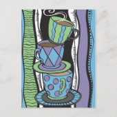 Tea Party Briefkaart (Voorkant)