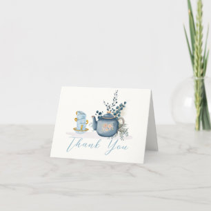 Tea Party Brouwen Baby shower Bedankkaart