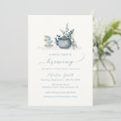  Tea Party Brouwen Baby shower Kaart (Staand voorkant)
