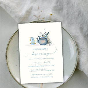 Tea Party Brouwen Baby shower Kaart
