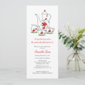 Tea Party Bruids Douche Uitnodigingen Tea Set (Staand voorkant)