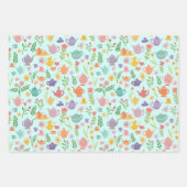 Tea Party Bruids Pasen Lente Bloemen Kleurrijk Inpakpapier Vel (Voorkant 3)