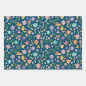 Tea Party Bruids Pasen Lente Bloemen Kleurrijk Inpakpapier Vel (Voorkant 3)